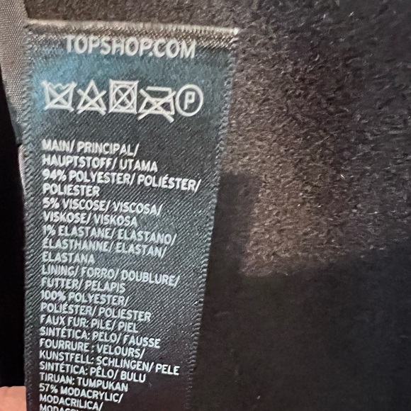 TOPSHOP Pea Coat with removable faux fur collar - Picture 5 of 6